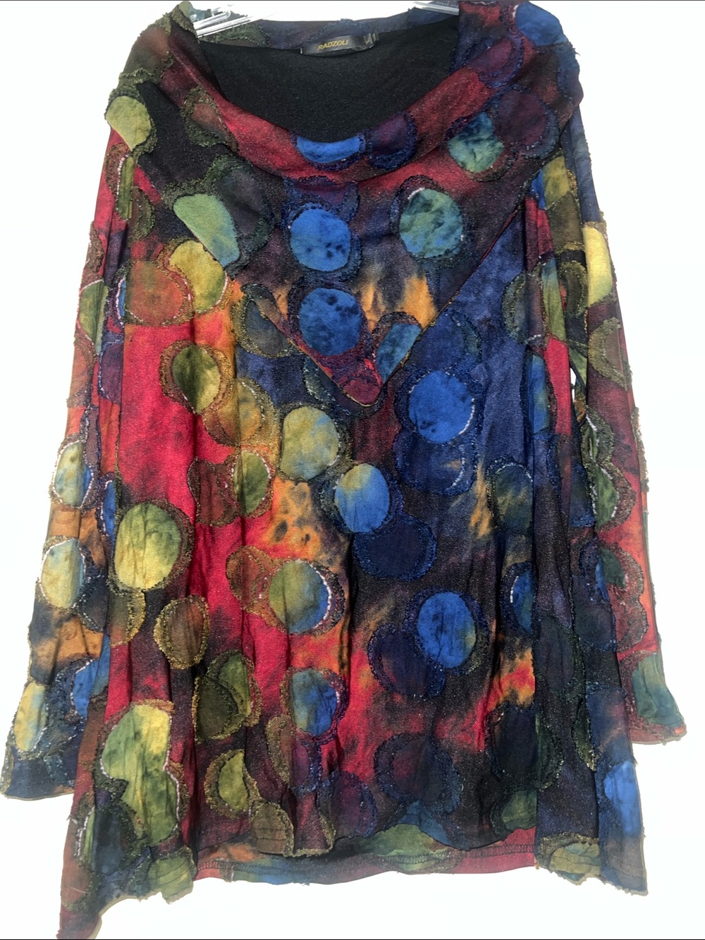 Radzoli Black Top with Iridescent Purple Trim